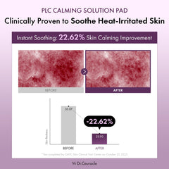 Leegeehaam PLC Calming Pad applied to the face shows gentle adhesion