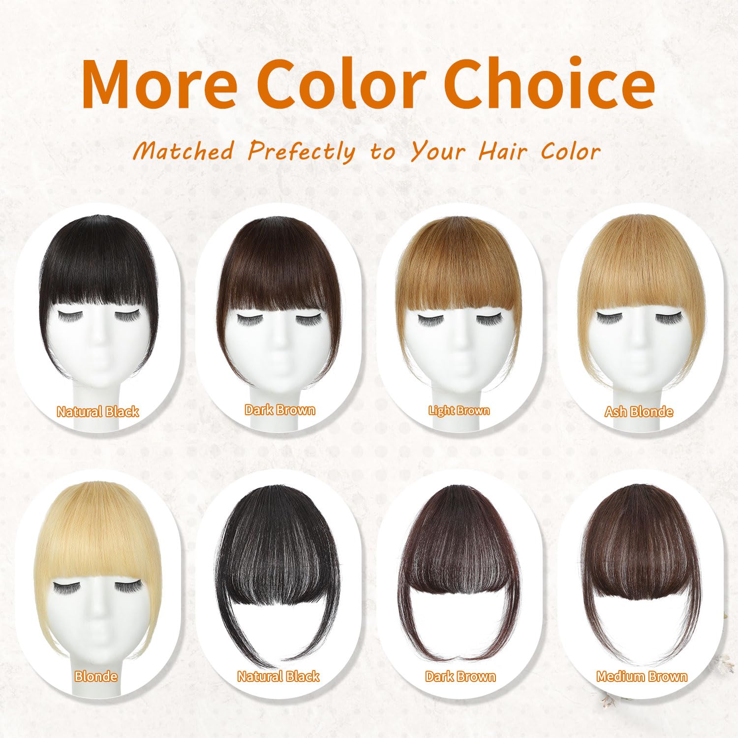 Leelebamo bangs support heat styling for versatile looks