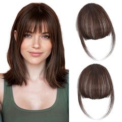 Leelebamo clip-in bangs French style offers fuller forehead coverage