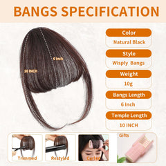 Leelebamo wispy bangs with temples add delicate face framing and lift.
