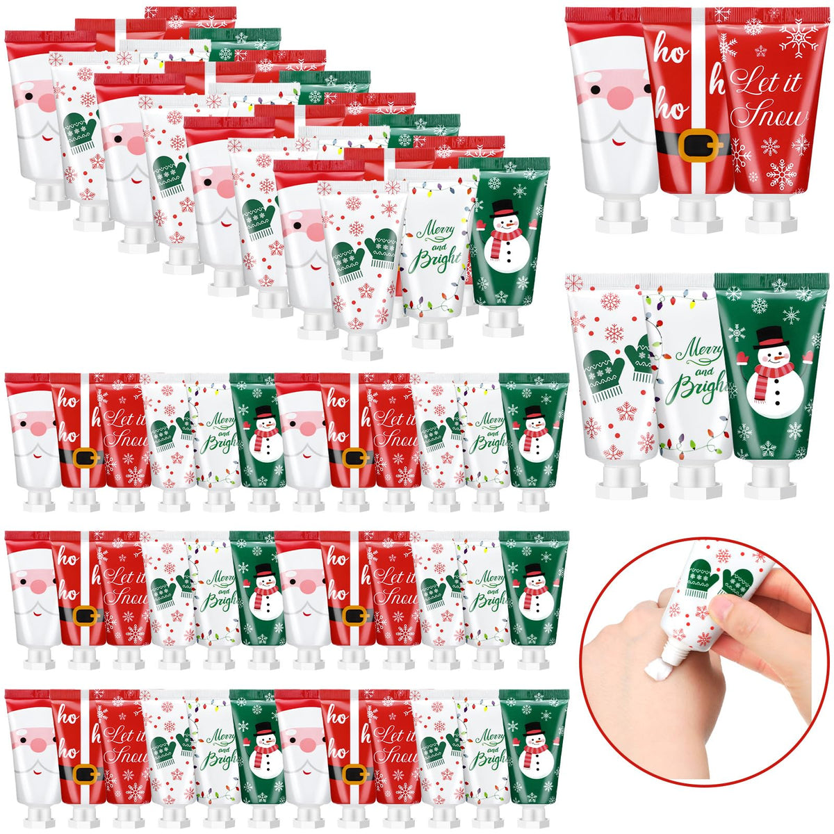 Leelosp 72-piece Secret Santa gift set packaging with festive design for gifting