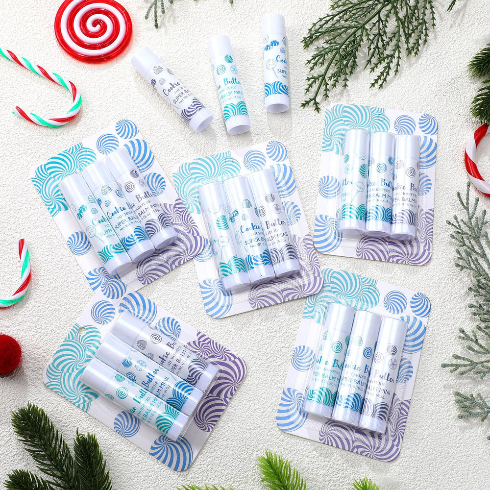 Leelosp candy-shaped lip balms close-up, playful textures for daily lip care