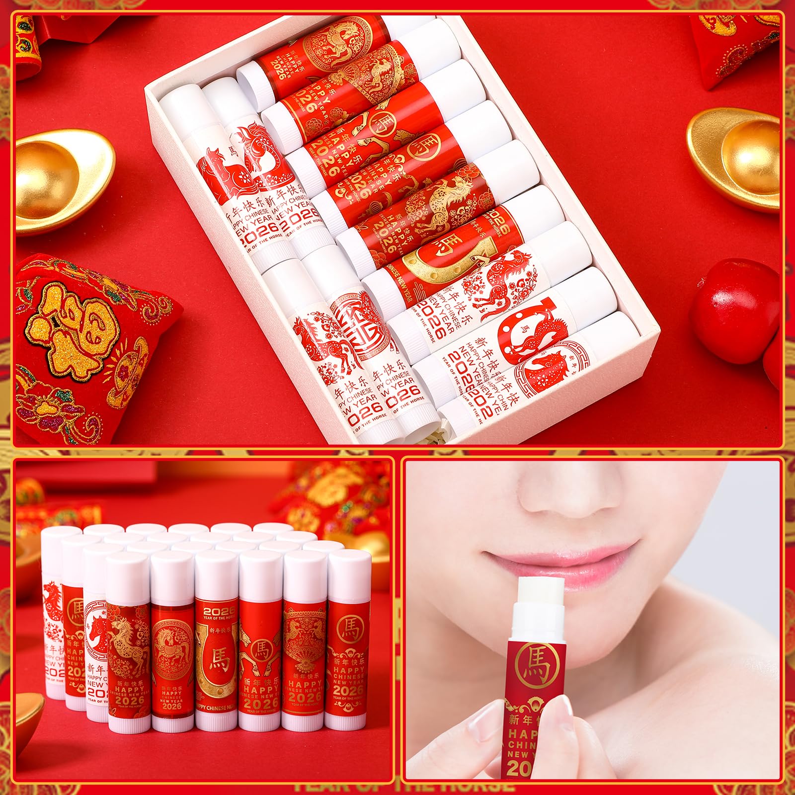 Leelosp lip balm with card label for easy display.
