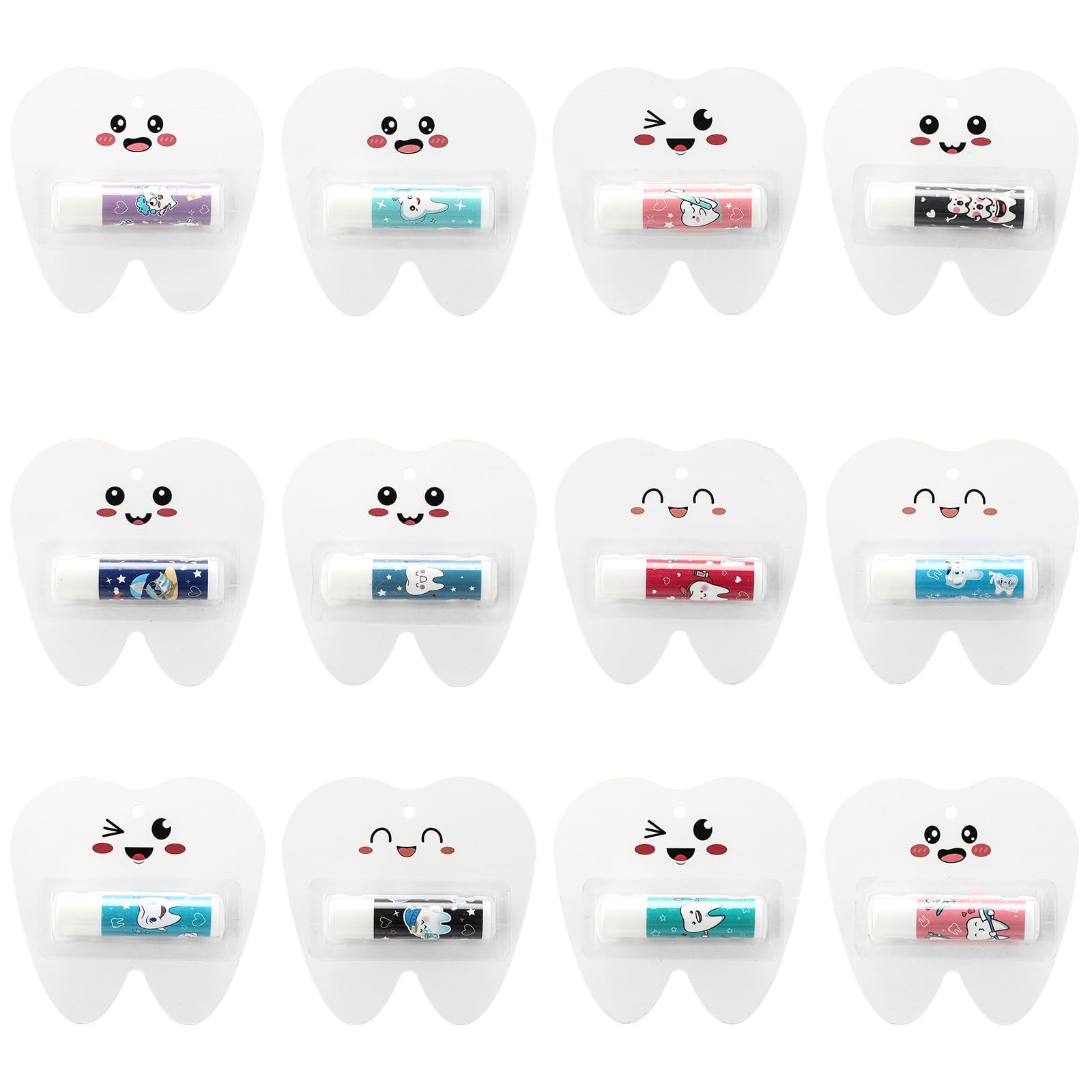 Leelosp dental assistant lip balm 24-pack for daily gifting.