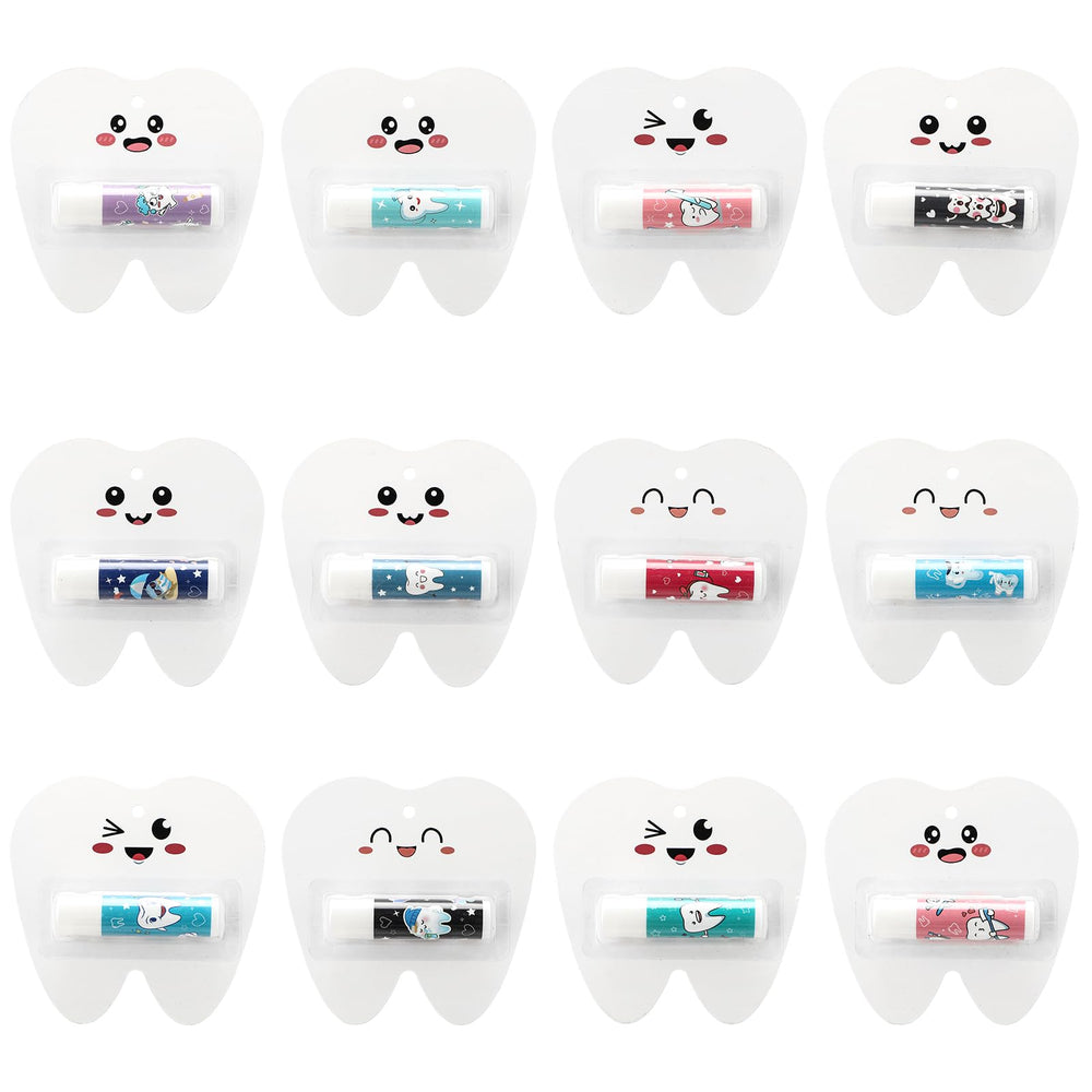 Leelosp dental assistant lip balm 24-pack for daily gifting.