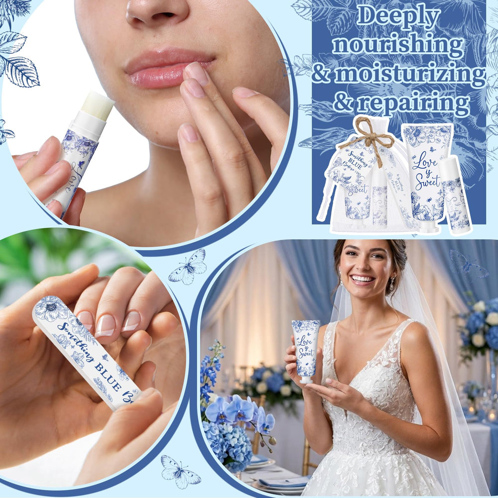 Leelosp bridal shower tag in blue adds a personal touch
