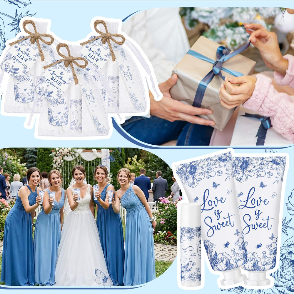 Leelosp blue floral gift set packaging ideal bulk wedding favors