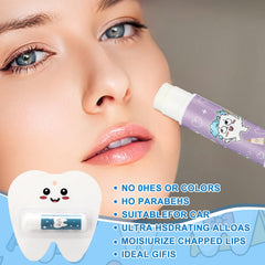 Leelosp lip balm with teeth pattern packaging, ideal for office gifts.