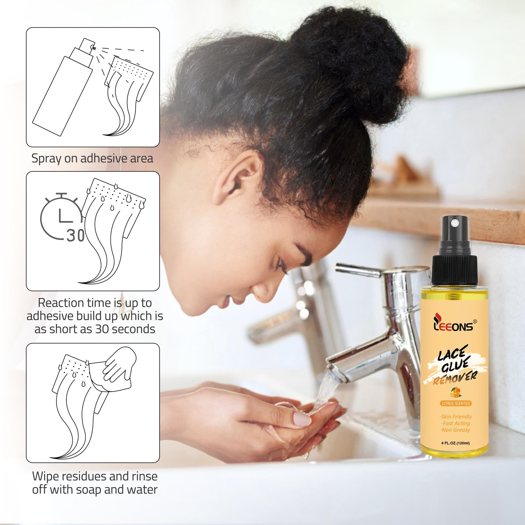 LEEONS Easy Cleanup Remover aiding residue-free aftercare