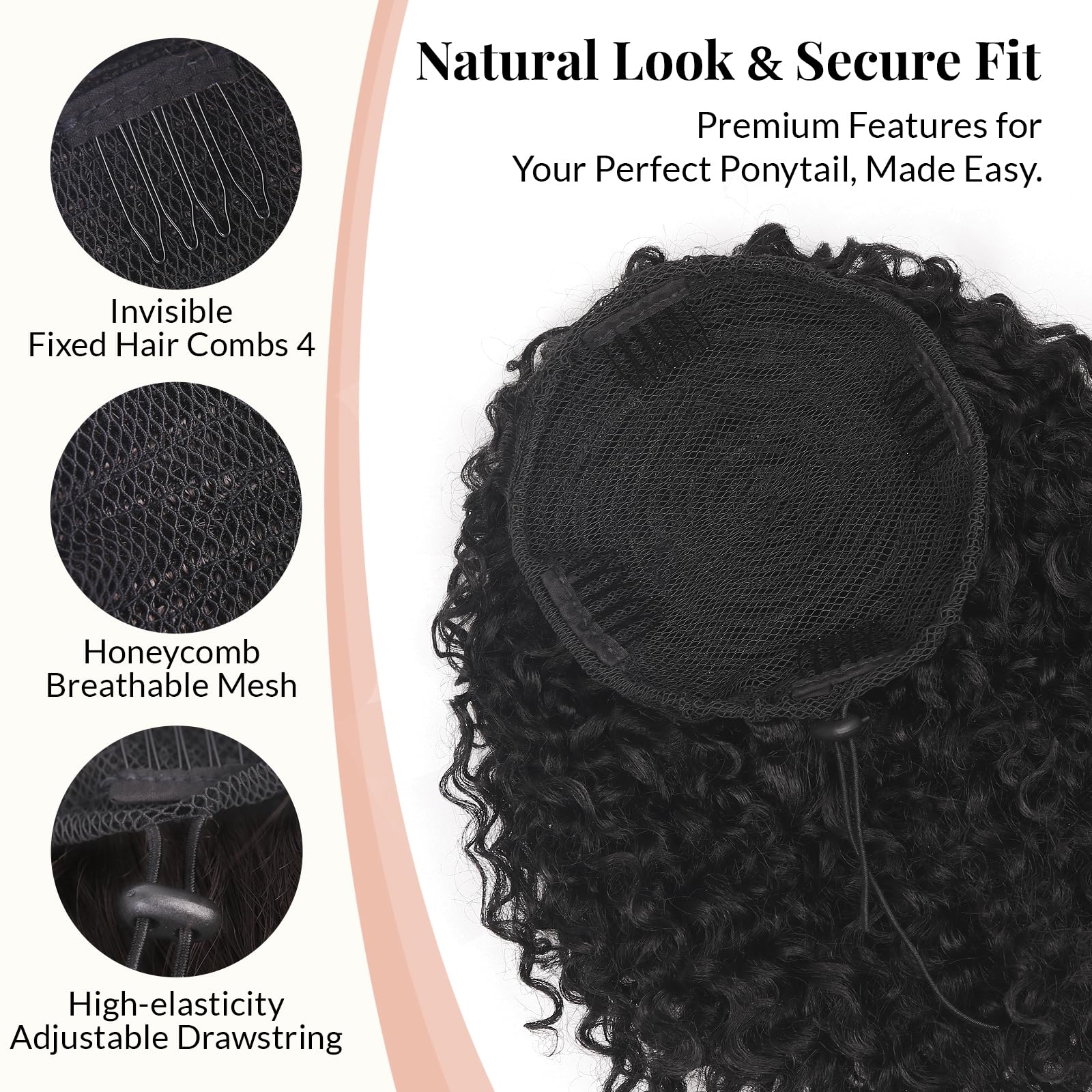 LEEONS elastic drawstring ensures quick, secure fit during activities