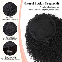 LEEONS elastic drawstring ensures quick, secure fit during activities