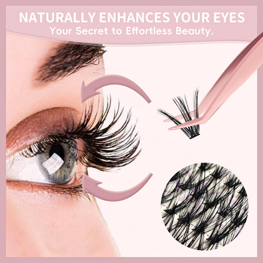 LEESKELASH tweezers help precise placement for a secure bond.