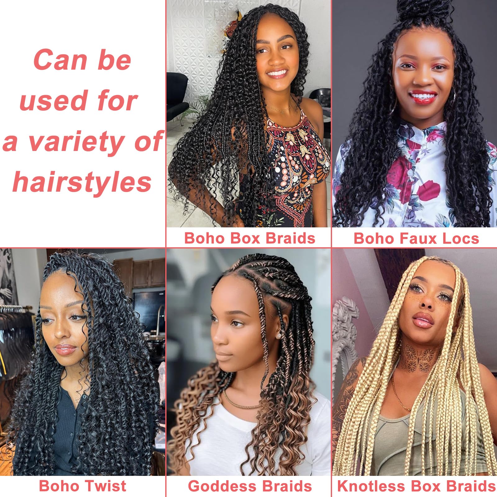 Leeven boho box braids style showcased with versatile long lasting curl.