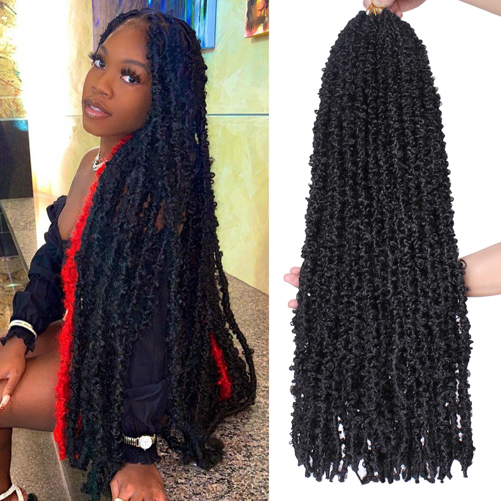 Leeven butterfly locs 30-inch full-head look for bold, dramatic style.