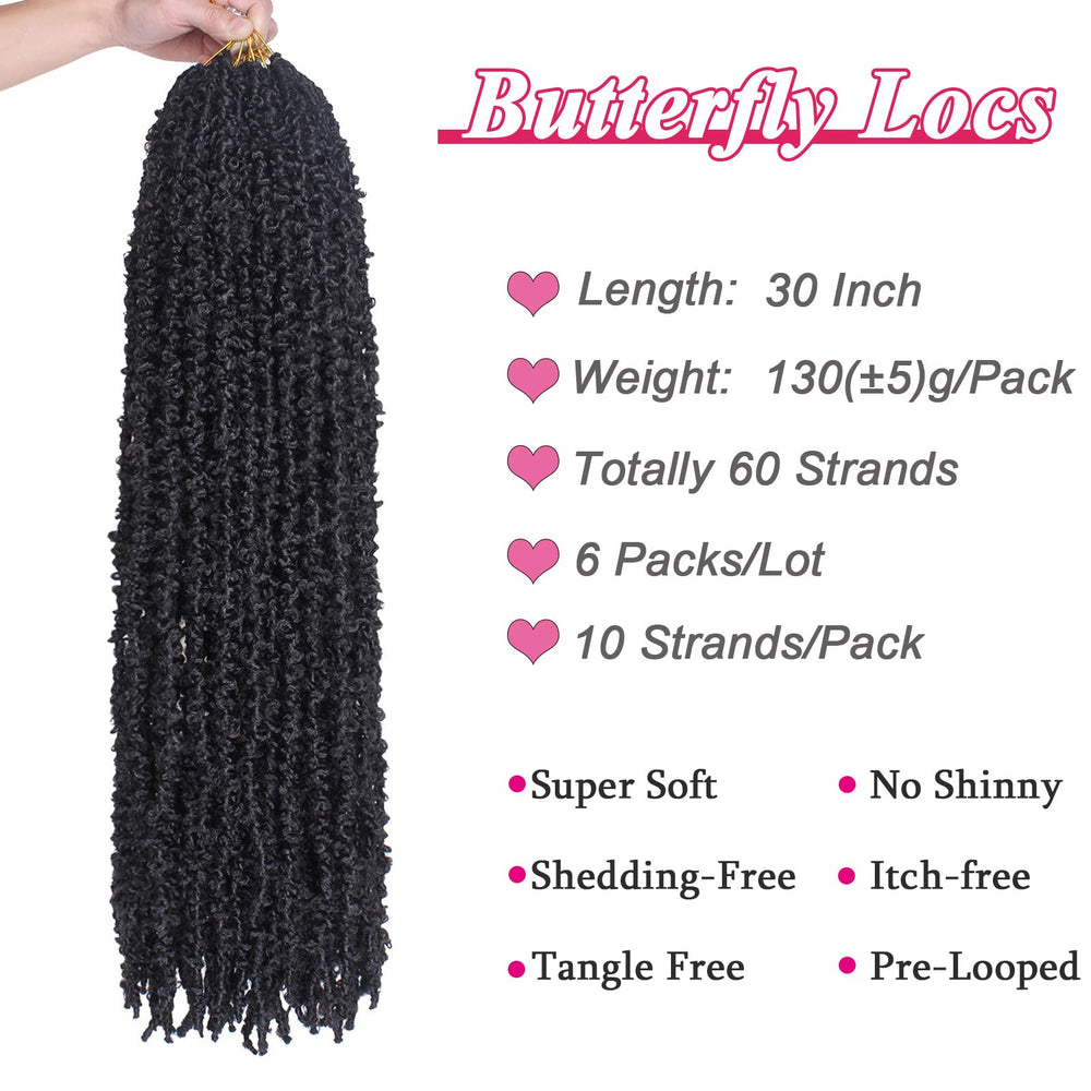 Leeven distressed butterfly locs close-up texture for natural, realistic finish.