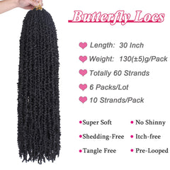 Leeven distressed butterfly locs close-up texture for natural, realistic finish.