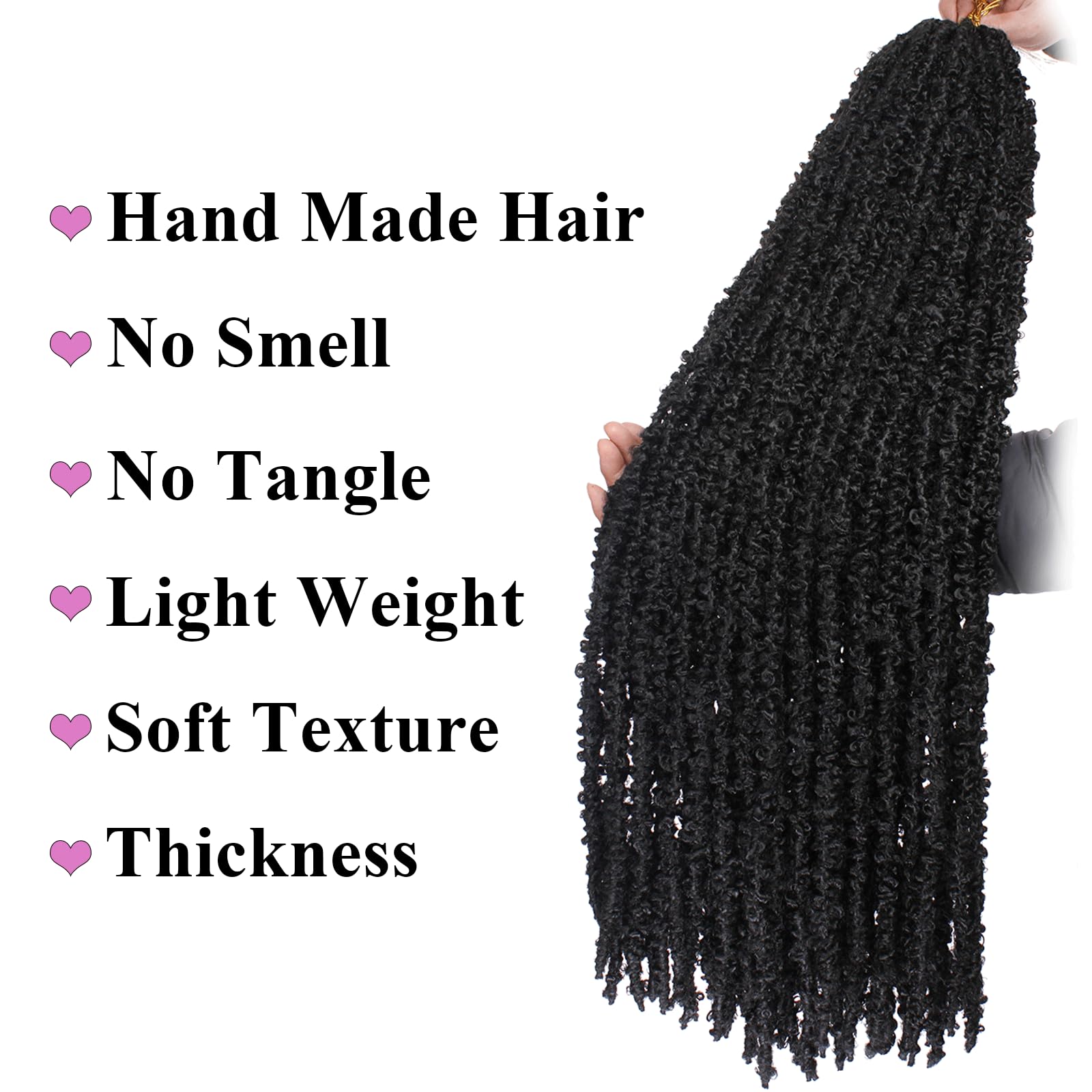 Leeven natural black 1B butterfly locs shown in a close-up.