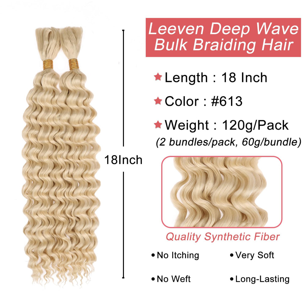 Leeven two bundles 613 blonde no weft for quick braids.