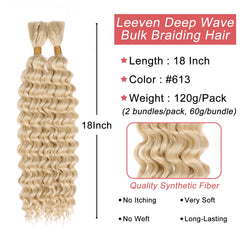 Leeven two bundles 613 blonde no weft for quick braids.