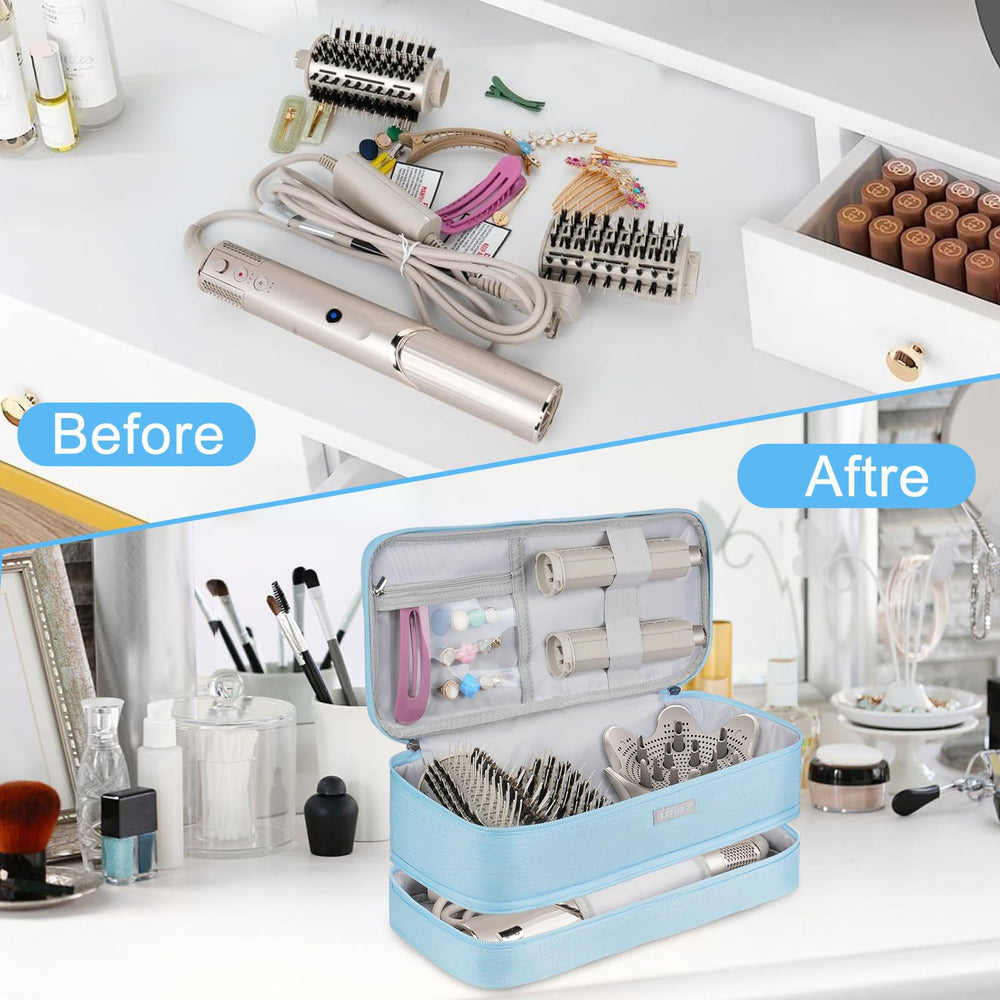 LEFOR-Z travel case fits Dyson Airwrap and dryer attachments securely