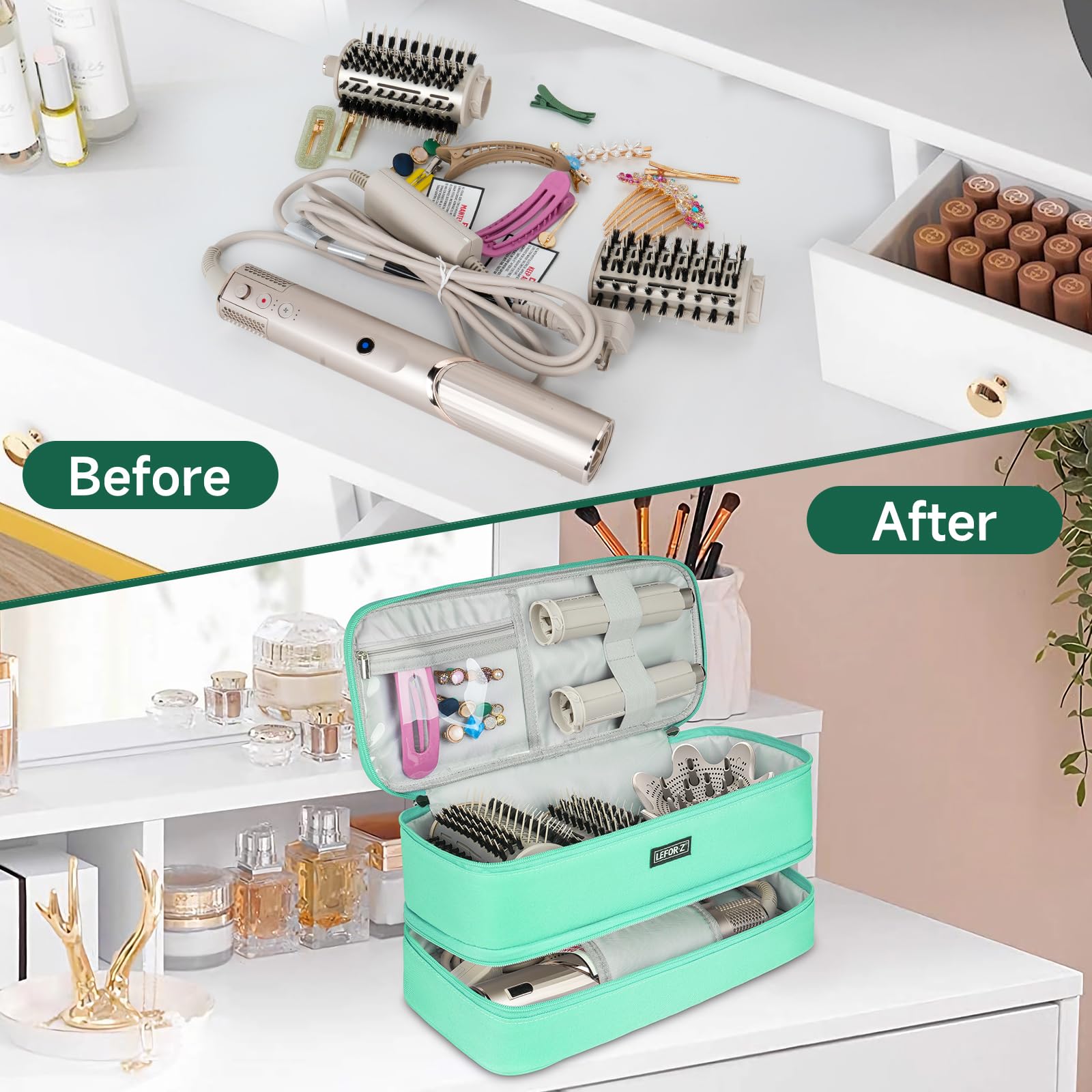 LEFOR·Z double layer storage design in mint green for tools and attachments