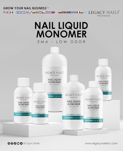 Secure nail gems application with Legacy Nails monomer for reliable design.