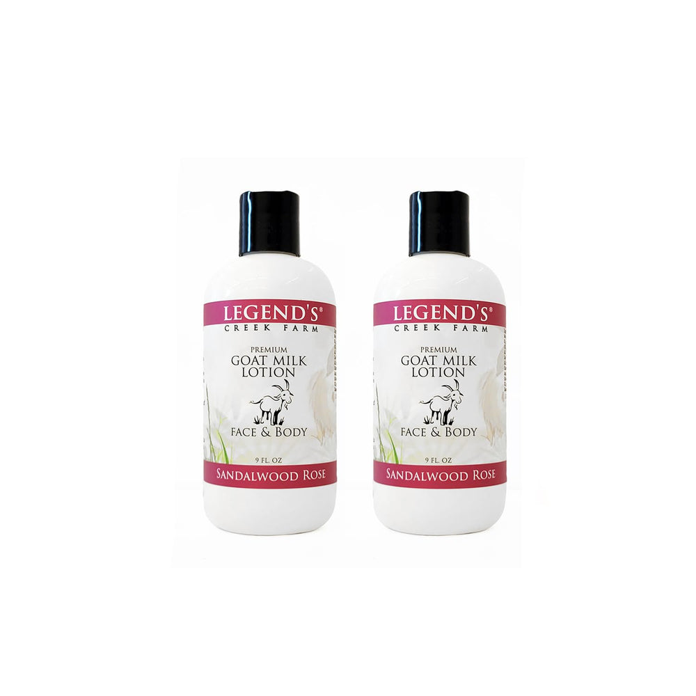 Legend's Creek Goat Milk Lotion bottle delivering rich hydration for body and hands