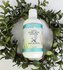 Legend's Creek Goat Milk Lotion hand application shows fast absorption and smooth skin.