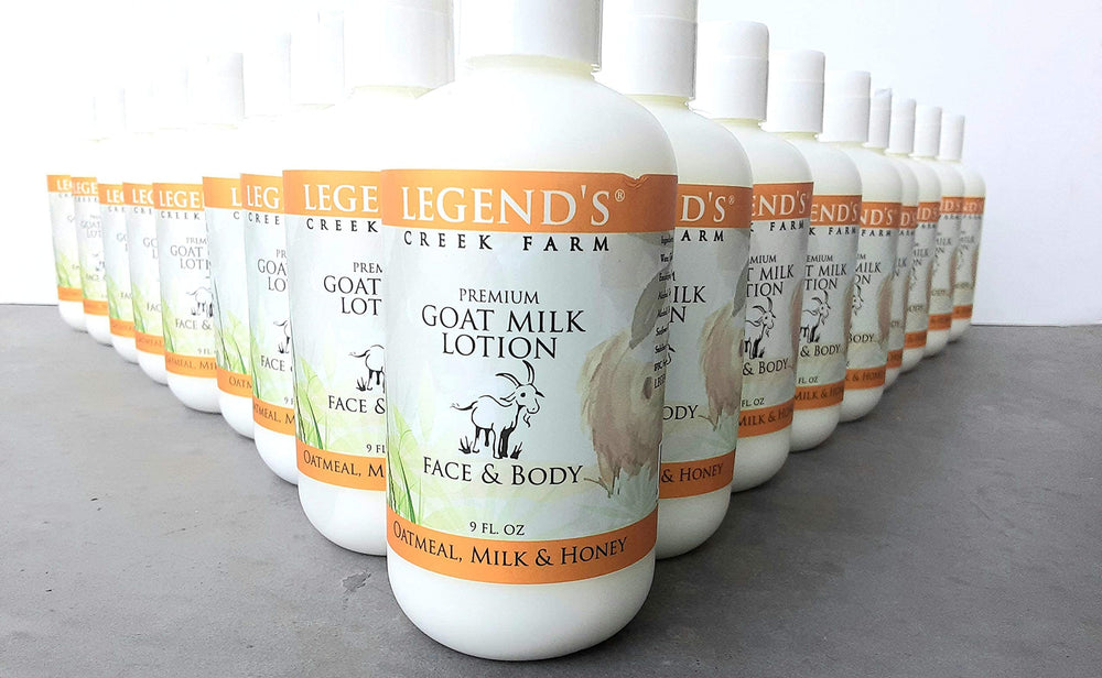 Legends Creek Goat Milk Lotion hands-care routine in use shows daily moisture protection.