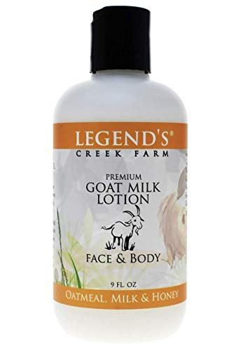 Legends Creek Goat Milk Lotion scent-note oat-milk-honey evokes soothing bath ritual.