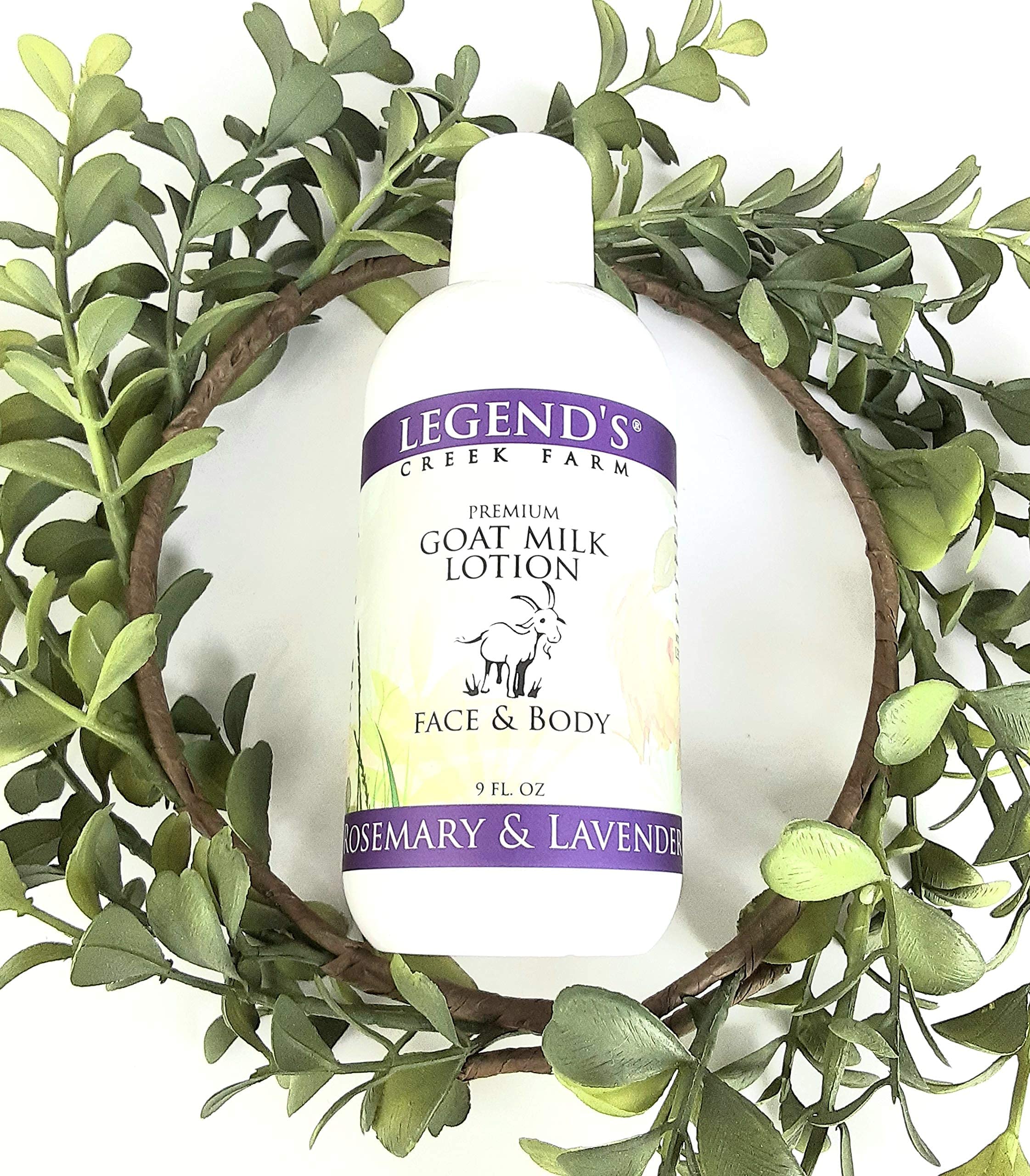 Legends Creek Goat Milk Lotion with shea butter for lasting comfort.