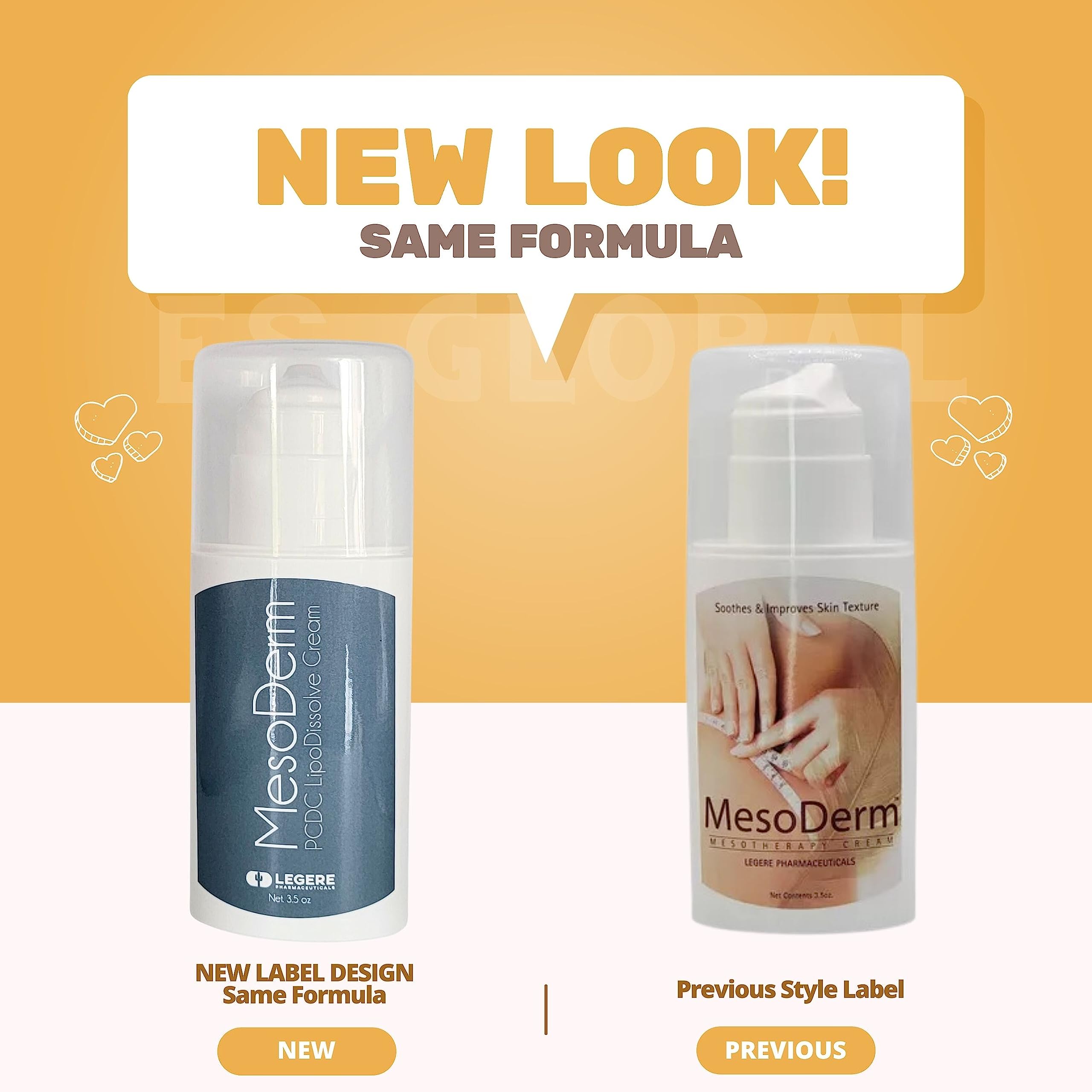 Legere Mesoderm Cream application on skin shows even coverage for smoother texture