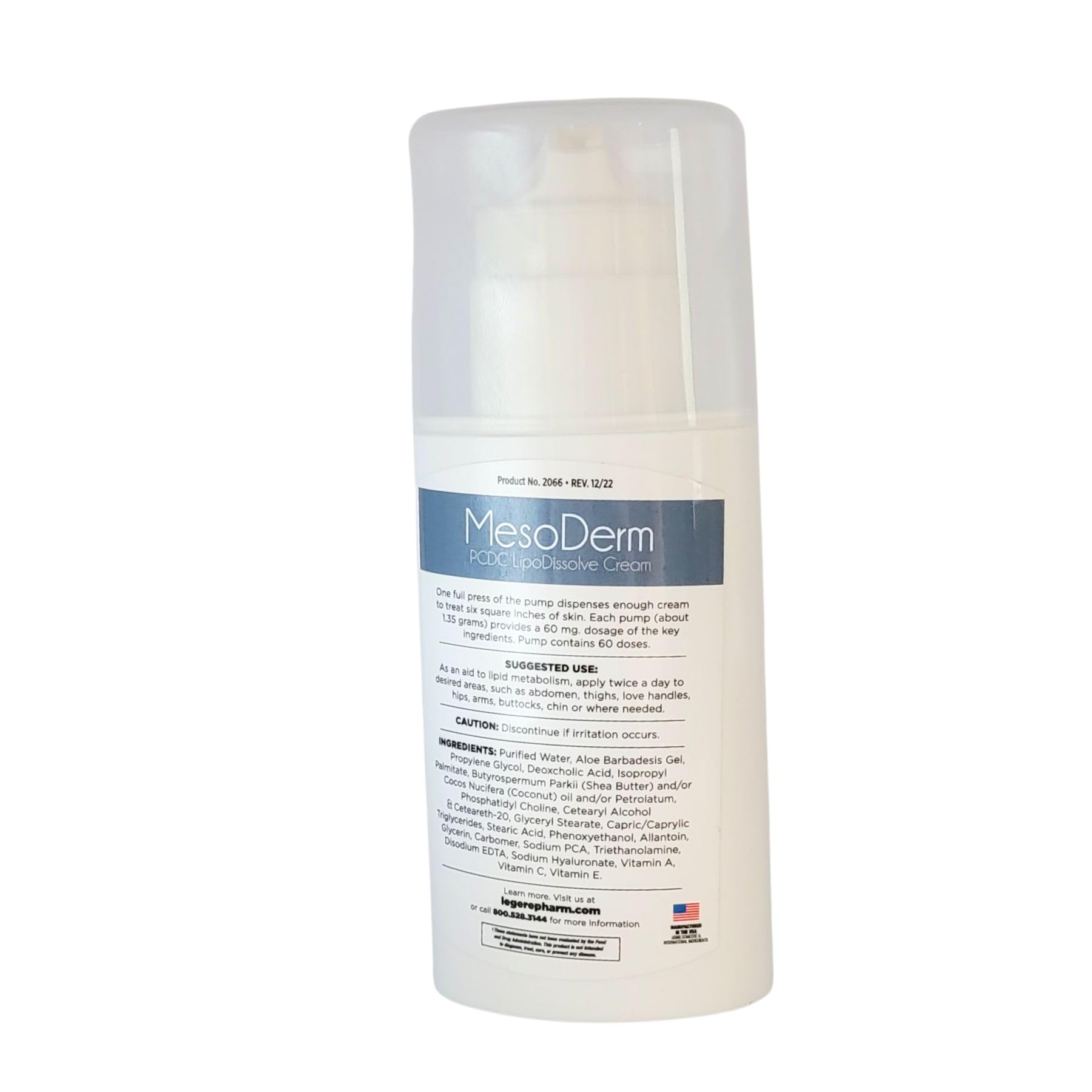 Close-up of Legere Mesoderm Cream texture highlighting silky formulation