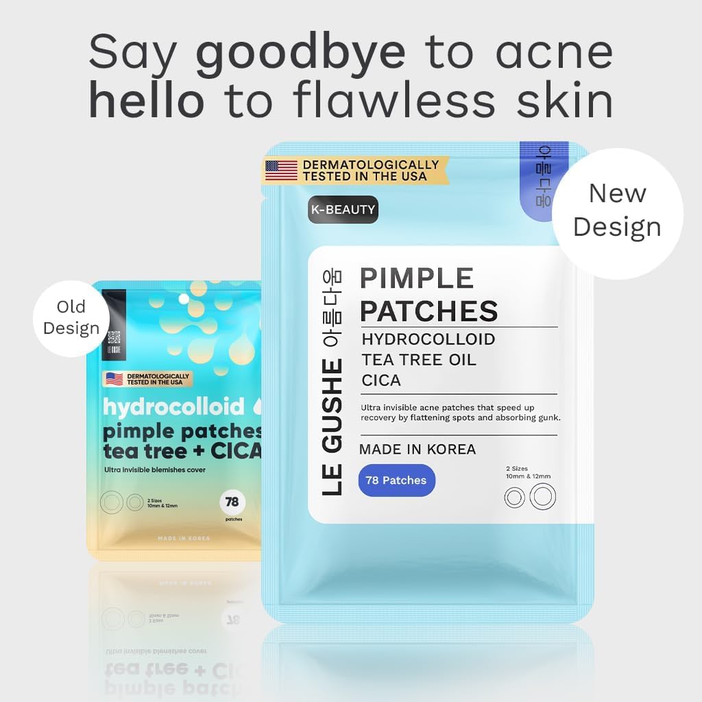 LE GUSHE 78-dot patch sheet designed for travel-ready skincare routine.