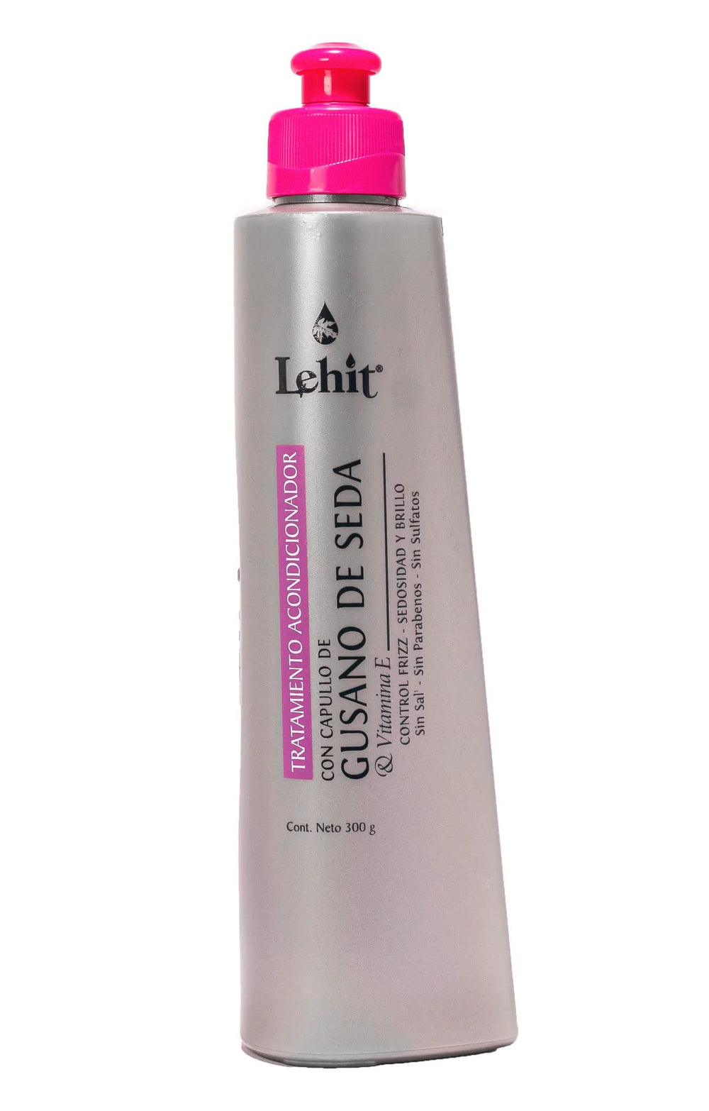 Lehit Silk Worm Bio-Restructuring Conditioner bottle delivers shine and frizz control.