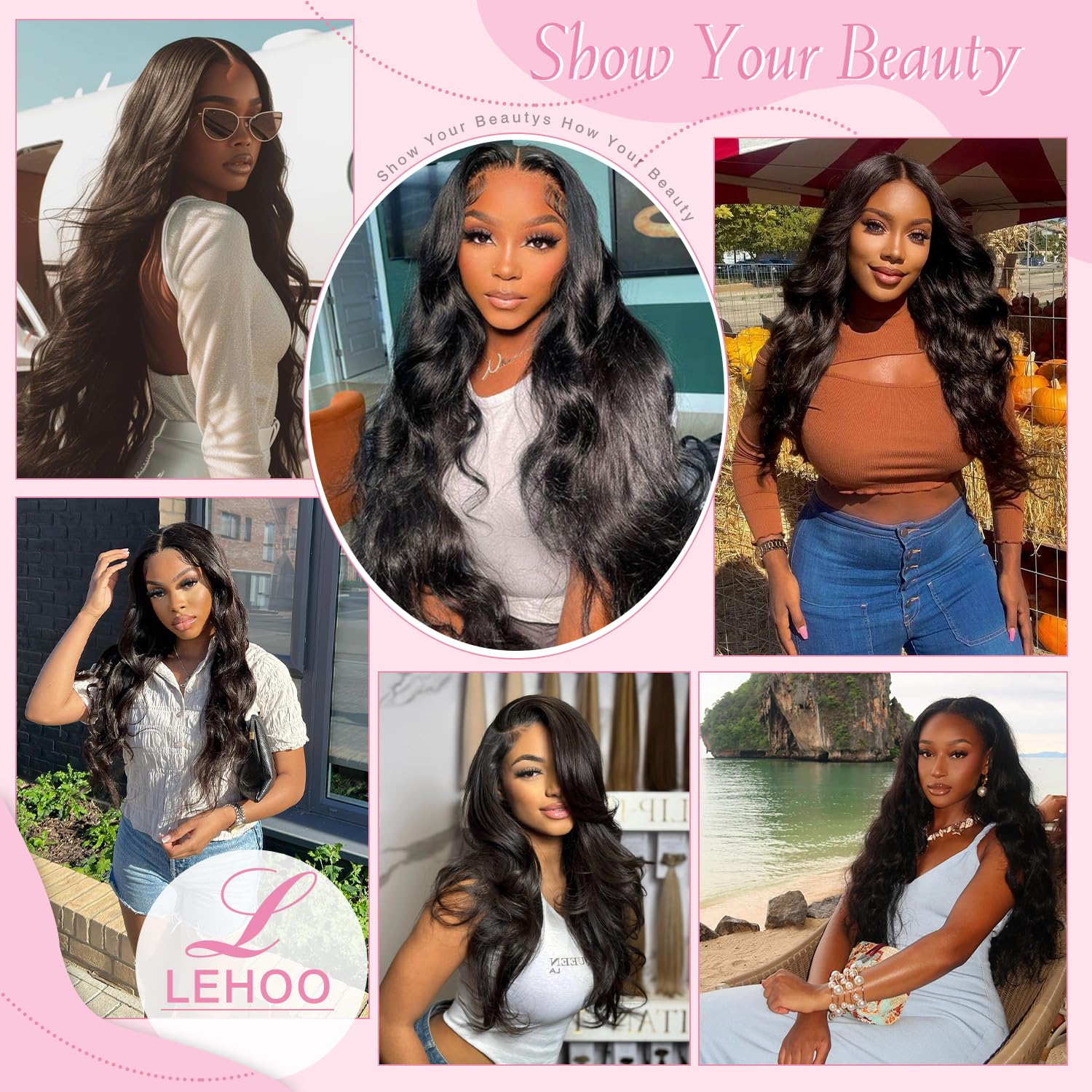 LEHOO body wave wig supports dyeing and heat styling for customization.