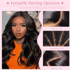 LEHOO Virgin Brazilian hair lace front wig with premium softness and shine.