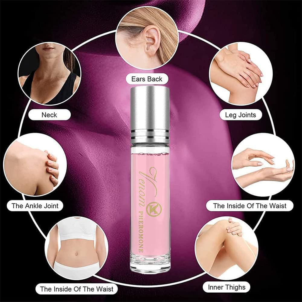 Travel-size Lunex Phero perfume tucked in a bag for on-the-go use.