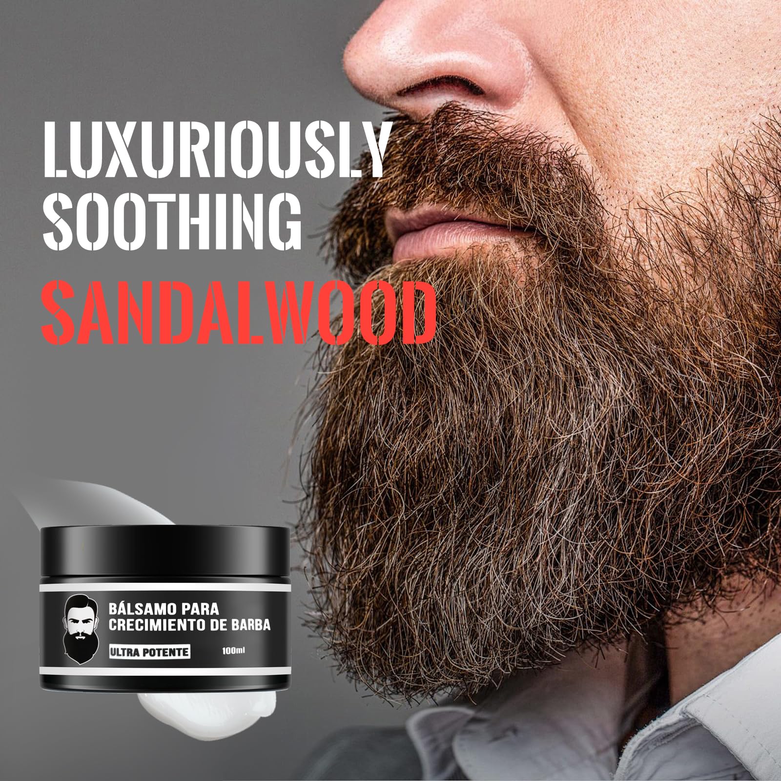 LELLURE Apollo beard stimulant application on hands for easy use
