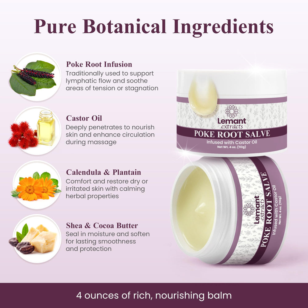 Herbal ingredients close-up in Lemant salve: calendula, plantain, red clover, cleavers
