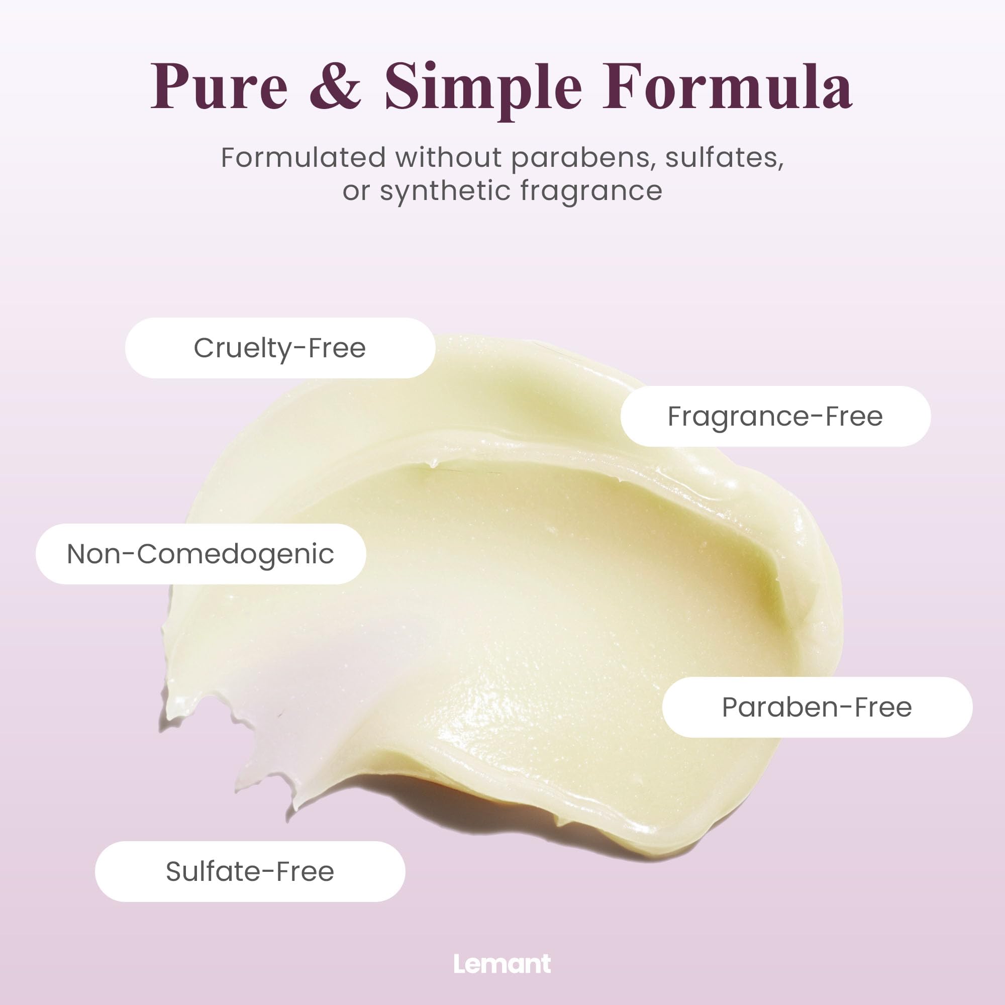 Shea and cocoa butter balm jar from Lemant conveys rich, non-greasy moisture