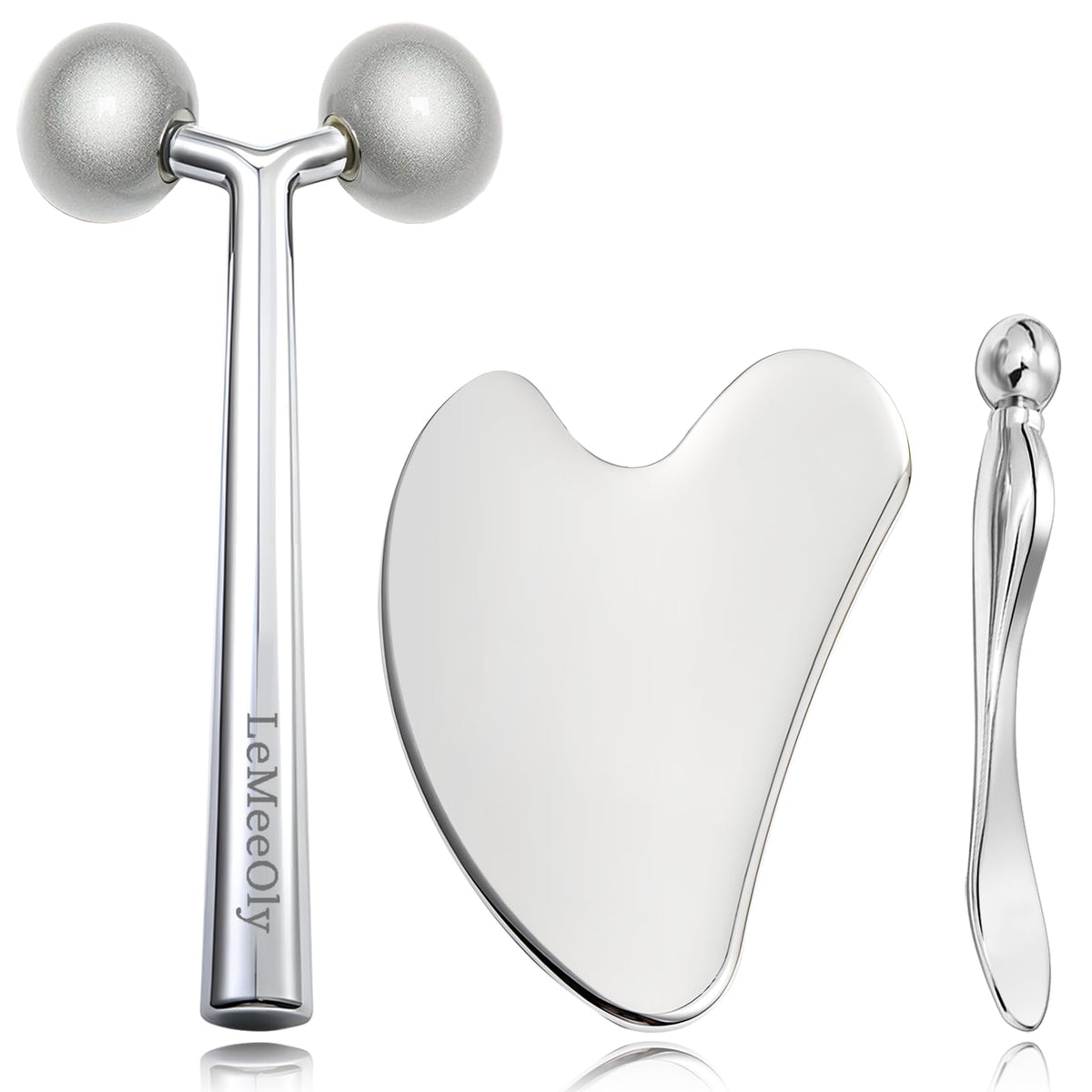 LeMeeOly heart-shaped gua sha tool for facial lifting and firming.