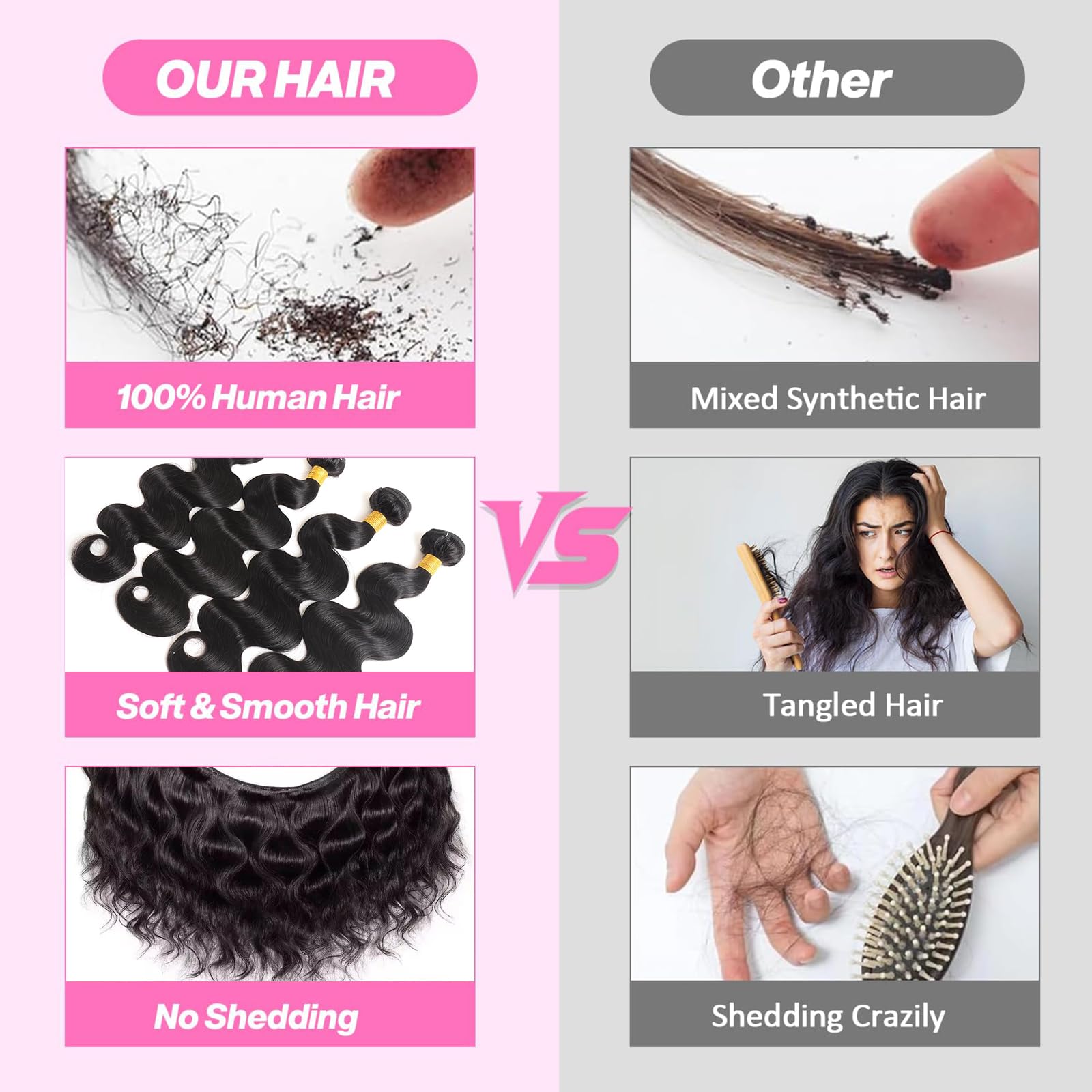 Lemeiily 24 inch body-wave bundles offer voluminous waves and style variety.