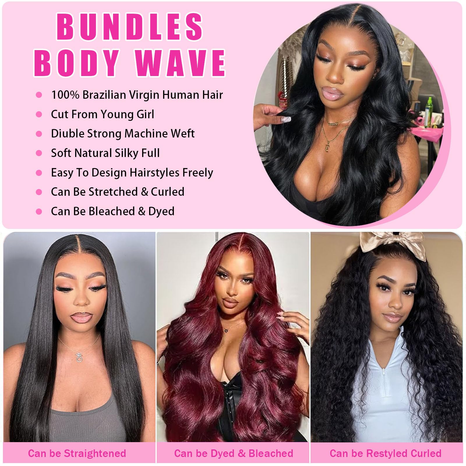 Lemeiily soft silky ends reduce shedding and tangling during wear.
