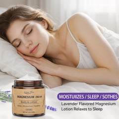LemeTree magnesium cream applied to arms for soothing moisture.