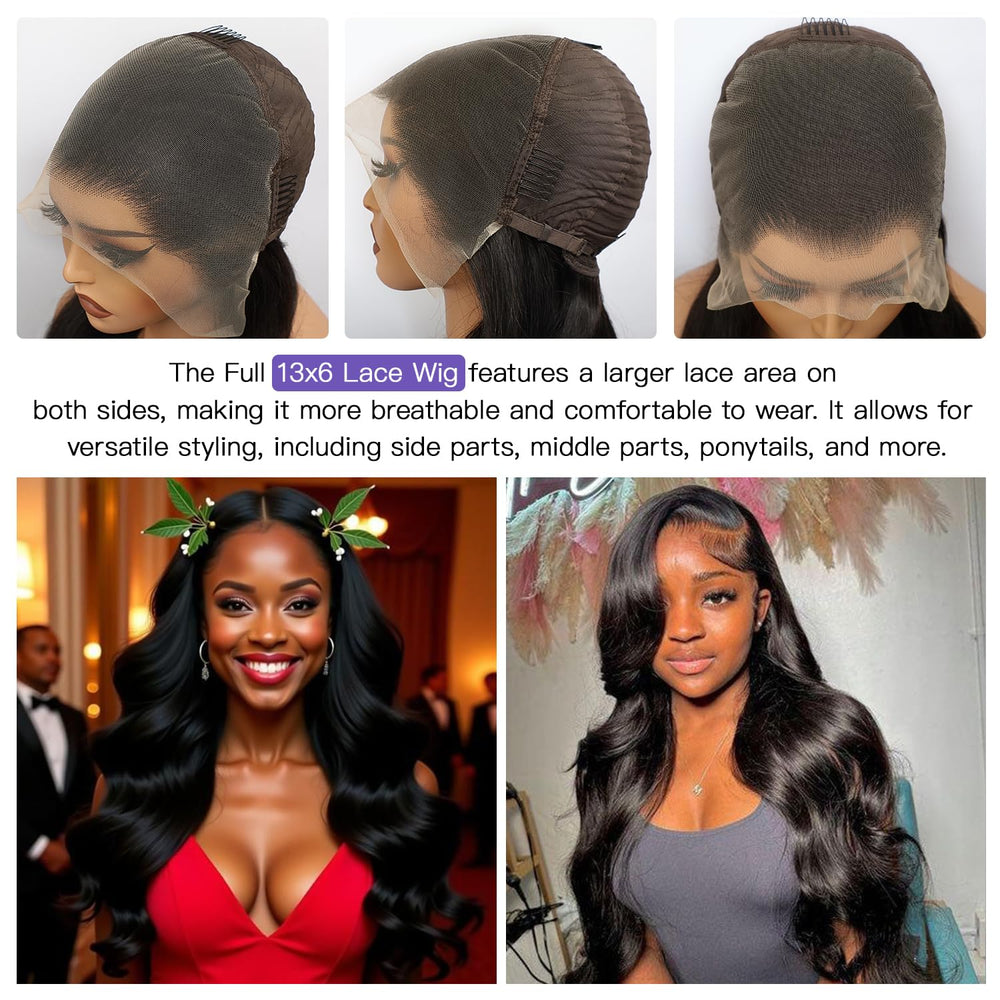 Lemoda breathable lace forehead area on 22.5 cm cap promotes ventilation.