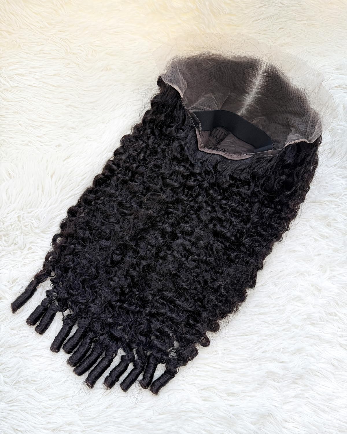 Lemoda Burmese curly 13x6 wig cap with adjustable straps for secure fit