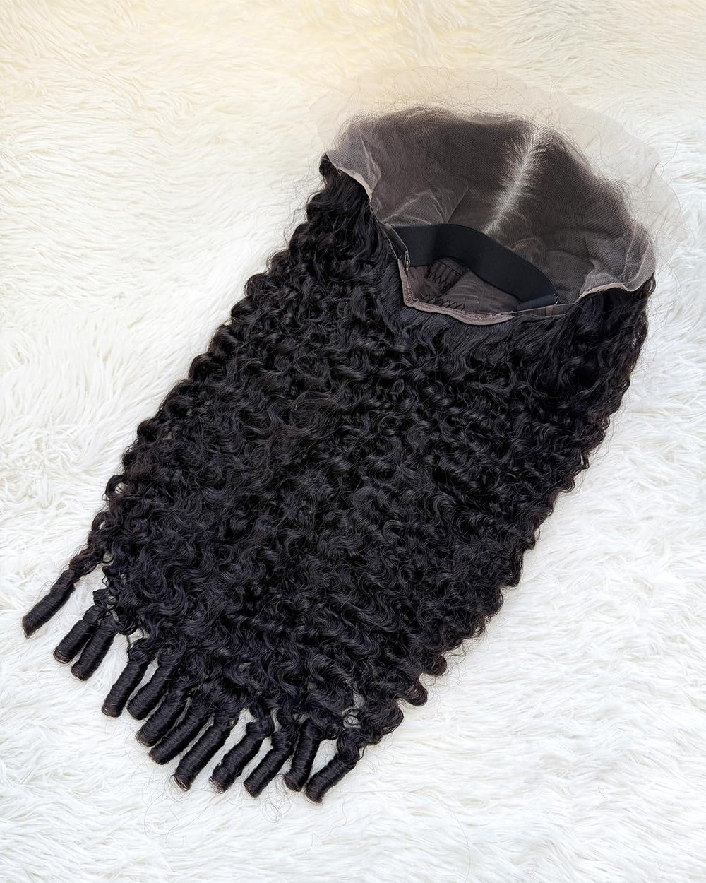 Lemoda Burmese curly 13x6 wig cap with adjustable straps for secure fit