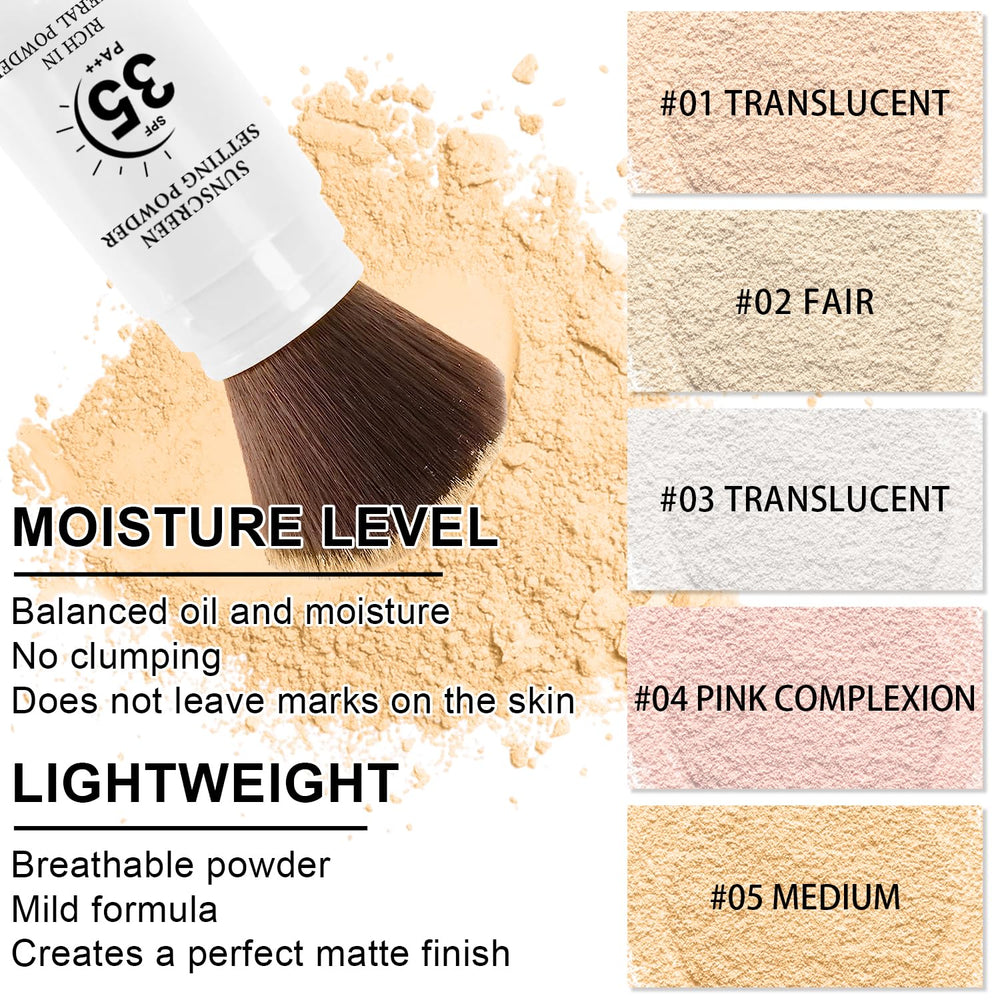 LemonSac brush applying powder with precision