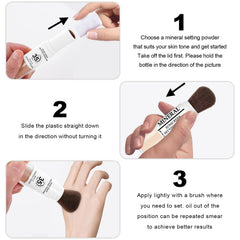 LemonSac powder on face delivering matte finish